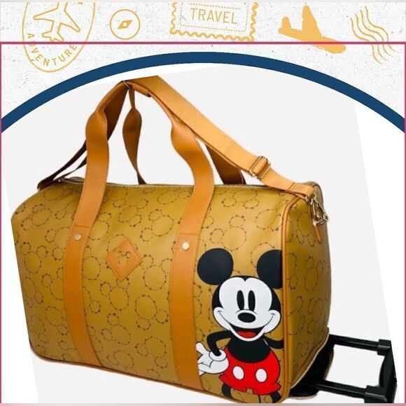 ✈️🚢 Mickey Mouse Wheeled Duffle Bag - Picture 1 of 9